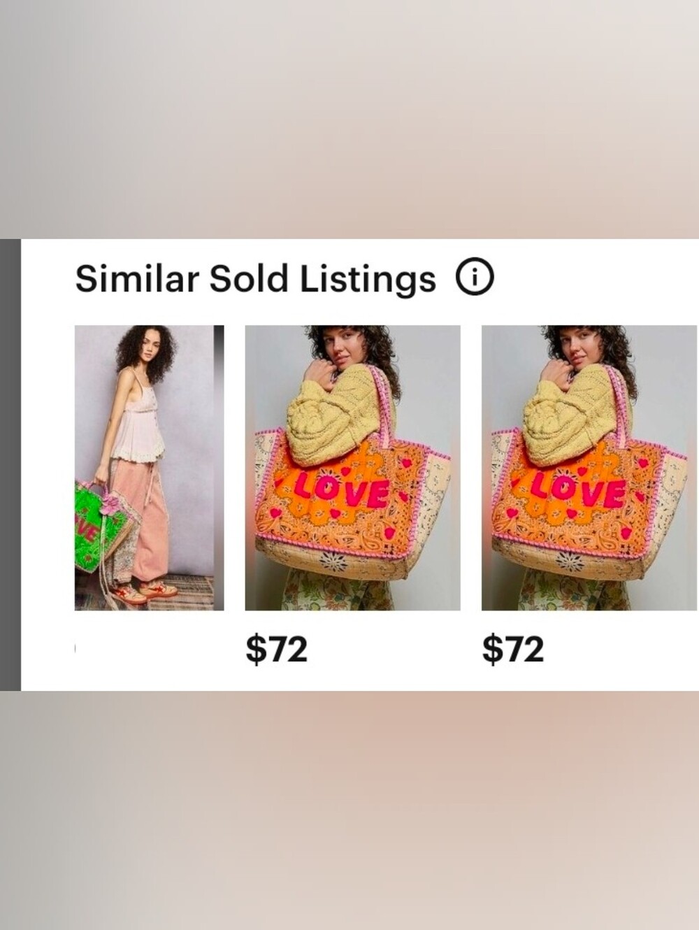 POL LOVE Bandana Quilted Tote Bag Textured Print In Orange/Pink Large NWT $98 - Picture 15 of 15